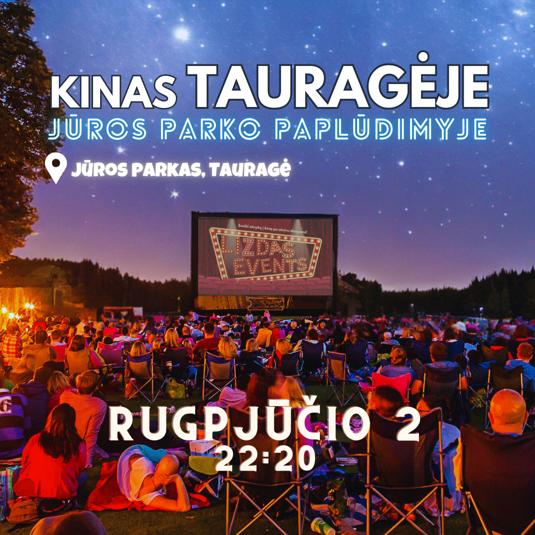 Kinas po atviru dangumi Jūros parko paplūdimyje