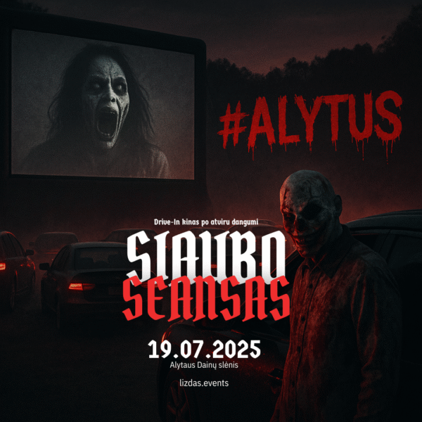 Drive-in kinas po atviru dangumi, Alytaus Dainų slėnyje 2025-07-19 Product