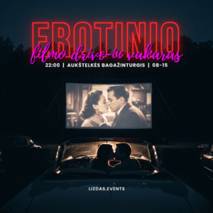 Erotinio filmo drive-in vakaras, Aukštelkės bagažinturgyje 2025-08-15 Product