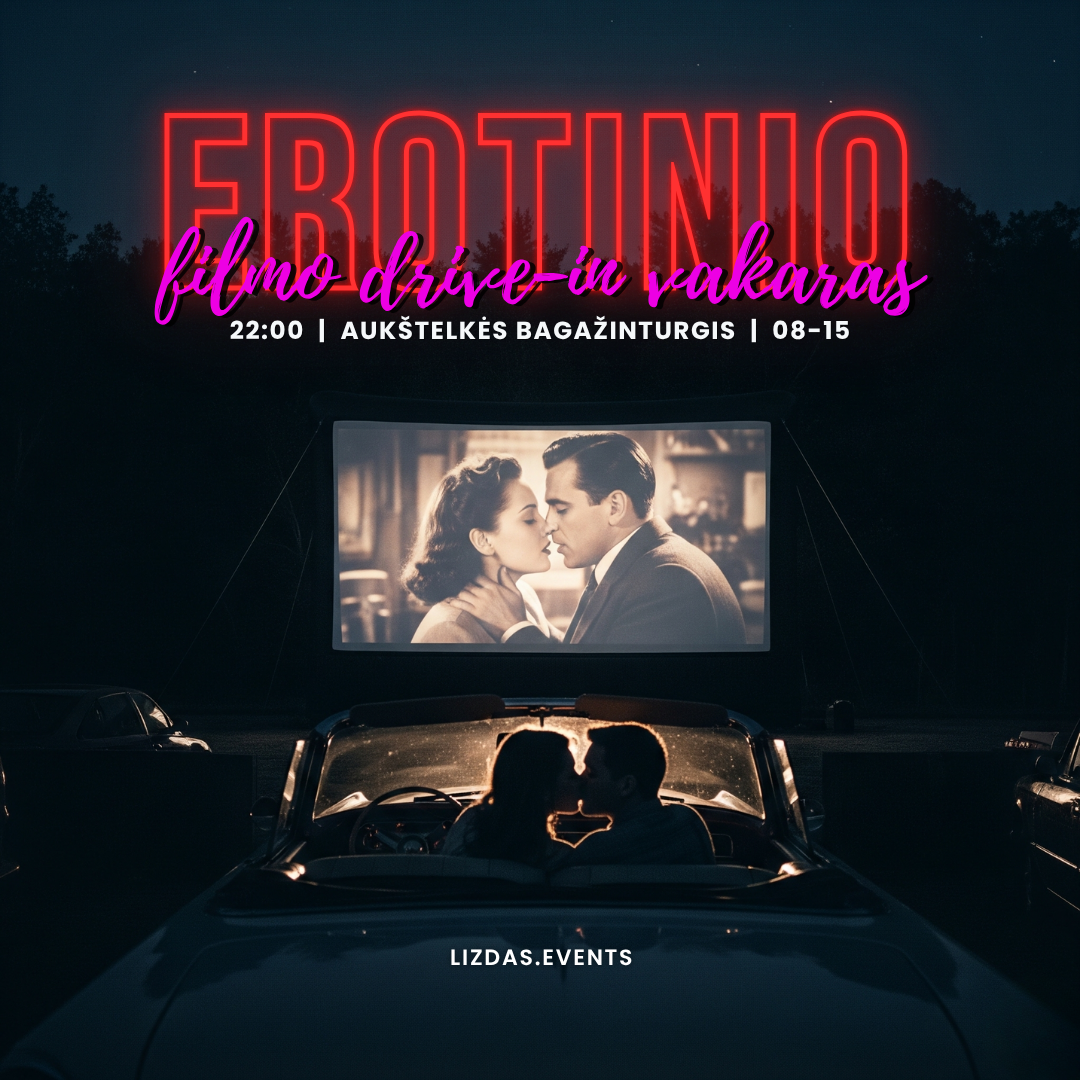 Erotinio filmo drive-in vakaras, Aukštelkės bagažinturgyje 2025-08-15 Product