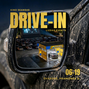 Birželio 19 d. 22:30 kviečiame į ypatingą DRIVE-IN kino seansą prie Švarūnė!