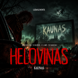 Helovino drive-in siaubo filmo seansai Kaune, Akademijoje