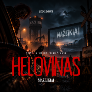 Helovino drive-in siaubo filmo seansai Mažeikiuose