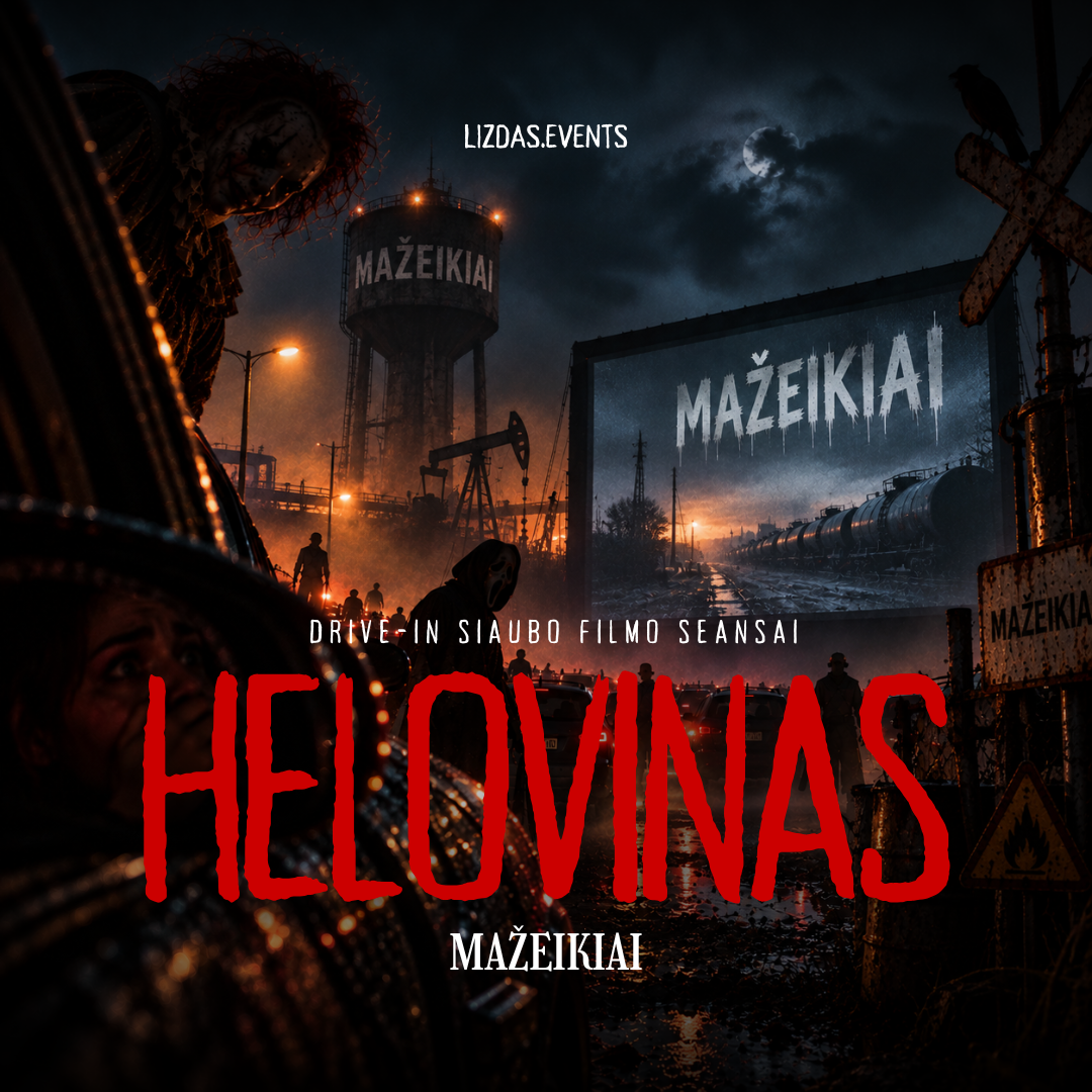 Helovino drive-in siaubo filmo seansai Mažeikiuose