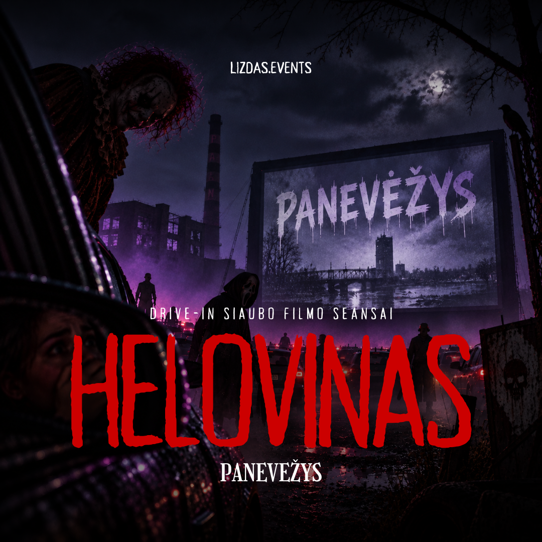 Helovino drive-in siaubo filmo seansai Panevėžyje